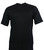  Bassiri Short Sleeve V-Neck Ribbed Jersey Knit Tee - Black