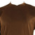 Bassiri Short Sleeve V-Neck Ribbed Jersey Knit Tee - Cognac