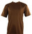 Bassiri Short Sleeve V-Neck Ribbed Jersey Knit Tee - Cognac