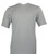 Bassiri Short Sleeve V-Neck Ribbed Jersey Knit Tee - Grey
