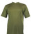  Bassiri Short Sleeve V-Neck Ribbed Jersey Knit Tee - Olive