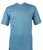 Bassiri Short Sleeve V-Neck Ribbed Jersey Knit Tee - Turquoise Blue