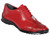 Los Altos Genuine Ostrich Leg Patch Design Red Sneaker