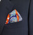 100% Silk Pocket Square -Blue Paisley & Orange Dot Design 12.5 x 12.5