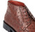 Los Altos Genuine Brown Ostrich Quill Ankle Boot
