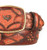 King Exotic Genuine Caiman Cut-Out Design Western Belt - Faded Cognac