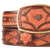King Exotic Genuine Caiman Cut-Out Design Western Belt - Faded Cognac