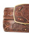 King Exotic Genuine Ostrich Quill Cut-Out Design Western Belt - Faded Brown