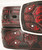  King Exotic Genuine Ostrich Leg Cut-Out Design Western Belt - Black Cherry