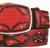King Exotic Genuine Teju Lizard Cut-Out Design Western Belt - Faded Red