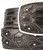 King Exotic Genuine Python Cut-Out Design Western Belt - Black