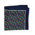 Silk Blend Pocket Square - Navy Blue Colorful Polka Dots Design 12.5 in