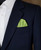 Bright Green Polka Dots - 100% Cotton Pre-Folded Pocket Square Insert Bright Green Polka Dots - 100% Cotton Pre-Folded Pocket Square Insert