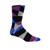 ThreadJar Premium Cotton & Spandex Socks - Black Geometric Designs