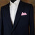 Pink 100% Cotton Pre-Folded Pocket Square Handkerchief Insert - 2 Point Pink 100% Cotton Pre-Folded Pocket Square Handkerchief Insert - 2 Point
