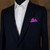 Purple 100% Cotton Pre-Folded Pocket Square Handkerchief Insert - 2 Point Purple 100% Cotton Pre-Folded Pocket Square Handkerchief Insert - 2 Point