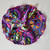 2-in-1 Pouf Round Pocket Square - Purple Mod Floral