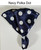 2-in-1 Pouf Round Pocket Square - Navy Polka Dot