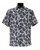 Bassiri Short Sleeve Camp Shirt - Black & Grey Fancy Paisley Design Bassiri Short Sleeve Camp Shirt - Black & Grey Fancy Paisley Design