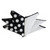 2 Pack Men's 100%  Cotton Plain & Polka Dot Pocket Squares - Black 2 Pack Men's 100%  Cotton Plain & Polka Dot Pocket Squares - Black