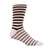 ThreadJar Premium Cotton & Spandex Socks - Brown & Tan Stripes