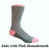ThreadJar Premium Cotton & Spandex Socks - Jade with Pink Houndstooth