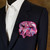 Pink Paisley 2-in-1 Pouf Round Pocket Square  Pink Paisley 2-in-1 Pouf Round Pocket Square