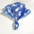 2-in-1 Pouf Round Pocket Square - Blue with White Polka Dots
