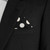 Large White Dots on Black 100% Cotton Pre-Folded Pocket Square Handkerchief Insert - 2 Point Large White Dots on Black 100% Cotton Pre-Folded Pocket Square Handkerchief Insert - 2 Point