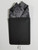 Charcoal Floral 100% Cotton Pre-Folded Pocket Square Handkerchief Insert - 2 Point
