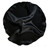Black 100% Silk Pouf Round Pocket Square