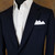 White Cotton & Linen Pre-Folded Pocket Square Handkerchief Insert White Cotton & Linen Pre-Folded Pocket Square Handkerchief Insert