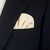 Cream 100% Silk Charmeuse Pre-Folded Pocket Square Insert