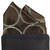 100% Silk Bronze Stitch Circles Pre-Folded Pocket Square Insert