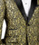 Vinci Gold and Black Sateen Floral Sportcoat  Vinci Gold and Black Sateen Floral Sportcoat
