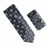 Antonia 100% Silk Tie w/Pocket Square - Dark Grey with Blue Box Design Antonia 100% Silk Tie w/Pocket Square - Dark Grey with Blue Box Design