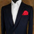 Red Satin Pre-Folded Fan Style Pocket Square Insert