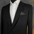 Small White Dots on Black 100% Cotton Pre-Folded Pocket Square Handkerchief Insert - 2 Point Small White Dots on Black 100% Cotton Pre-Folded Pocket Square Handkerchief Insert - 2 Point