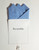Blue 100% Cotton Pre-Folded Pocket Square Handkerchief Insert - 3 PT