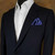 Dark Blue Satin Pre-Folded Pocket Square Insert