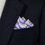 Periwinkle Blue Swirl 100% Cotton Pre-Folded Pocket Square Handkerchief Insert