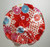2-in-1 Pouf Round Pocket Square - Red Mod Floral Design 2-in-1 Pouf Round Pocket Square - Red Mod Floral Design