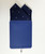 100% Cotton Pre-Folded Pocket Square Handkerchief Insert - Navy Polka Dot