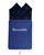 100% Cotton Pre-Folded Pocket Square Handkerchief Insert - Navy Polka Dot