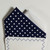 Two-Tone White Dots on Navy 100% Cotton Pre-Folded Pocket Square Insert