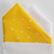 Two-Tone White Dots on Yellow 100% Cotton Pre-Folded Pocket Square Insert  Two-Tone White Dots on Yellow 100% Cotton Pre-Folded Pocket Square Insert