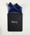 Satin 2 Point Pre-Folded Pocket Square Insert - Navy Blue  Satin 2 Point Pre-Folded Pocket Square Insert - Navy Blue