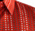 Bassiri Long Sleeve Camp Shirt - Cherry Red with Small Squares