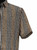 Bassiri Short Sleeve Camp Shirt - Jagged Stripes of Gold & Brown