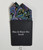100% Cotton Pre-Folded Pocket Square Handkerchief Insert -Blue & Black Mix Scroll Paisley